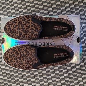 Skechers Leopard Print Slip-ons